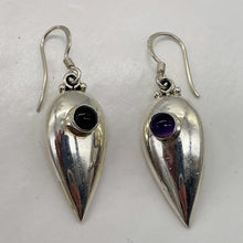 Load image into Gallery viewer, Royal Natural Amethyst Sterling Silver Drop Earrings | 1 3/4" Long |