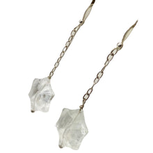 Load image into Gallery viewer, Faceted Quartz Star-Shaped Beads & Sterling Silver Earrings 319245