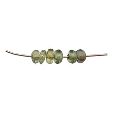 Load image into Gallery viewer, 6 Untreated Blue/Grey/Purple/Green Sapphire 2x1mm Roundel Beads 7704