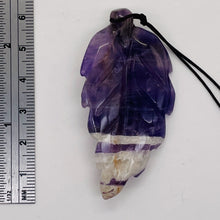 Load image into Gallery viewer, Amethyst Carved Pendant Leaf | 60x30x8mm | Purple White | 1 Bead |