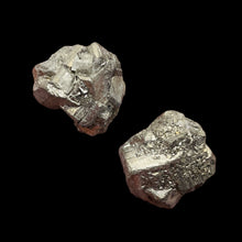 Load image into Gallery viewer, Pyrite Crystal Nugget Beads | 18x14x15 to 18x16x14mm | Silver Gold | 2 Beads |