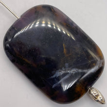 Load image into Gallery viewer, Purple Sage Plume Agate Rectangle Pendant Bead | 39x30x8mm | Midnight | 1 Bead |