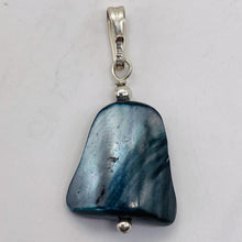 Load image into Gallery viewer, Black Lip Shell Sterling Silver Drop Pendant | 1" Long| Black White| 1 Pendant |