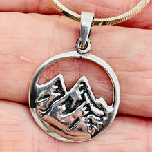 Load image into Gallery viewer, Mountain Peaks Sterling Silver Charm | 1 1/4" Long | Silver | 1 Pendant |