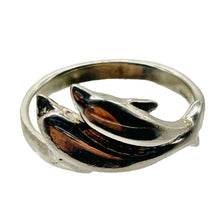 Load image into Gallery viewer, Sterling Silver Leaping Dolphins Ring | Size 7.5 | Silver | 1 Ring |