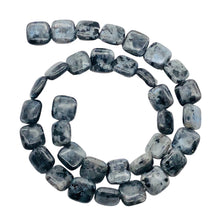 Load image into Gallery viewer, Speckled Labradorite Square Coin Bead Strand 109557