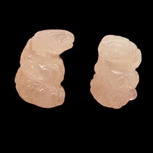 Load image into Gallery viewer, Carved Rose Quartz Snake Animal Beads | 20x11x7mm | Pink