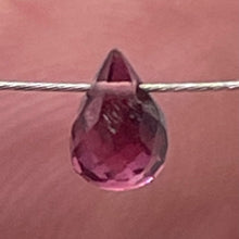 Load image into Gallery viewer, Merlot Zircon Gemstone .45 ct Briolette Bead | 5x3.1mm | Red | 1 Pendant Bead |
