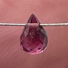 Load image into Gallery viewer, Merlot Zircon Gemstone .45 ct Briolette Bead | 5x3.1mm | Red | 1 Pendant Bead |