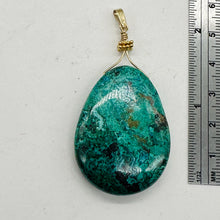 Load image into Gallery viewer, USA Natural Chyrsocolla 14K Gold Filled Pendant | Green, Blue | 2 1/4" Long |