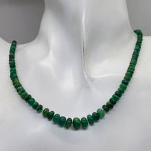 Load image into Gallery viewer, Emerald Graduated 3 to 4mm Rondelle Necklace | 23&quot; Long | 37 tcw | Green |
