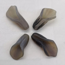 Load image into Gallery viewer, Chalcedony Carved Lily Flower Beads| 33x16x10 to 26x13x8mm | Lignt Lavender | 4|