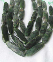 Load image into Gallery viewer, Green Isles Jade Faceted Art Cut Pendant Beads | 49x14x7mm | 2 Beads |