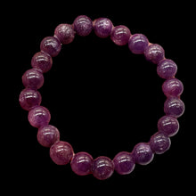 Load image into Gallery viewer, Ruby Round Bead Stretch Bracelet | 8mm | Red, Purple | 1 Bracelet |