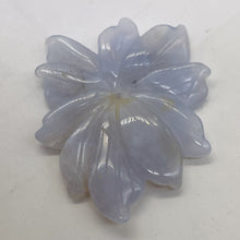 Load image into Gallery viewer, Chalcedony 38ct Hand Carved Flower Bead | 43x37x4mm | Blue | 1 Pendant Bead |