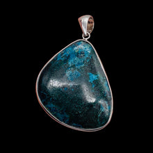 Load image into Gallery viewer, Natural Chrysocolla Sterling Silver Pendant | Blue, Dark Green | 2" Long |