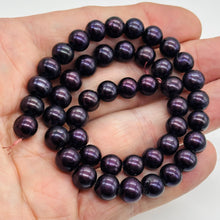 Load image into Gallery viewer, Fresh Water Pearls 16" Strand Round Pearls | 9mm | Deep Royal Purple | 1 Strand|