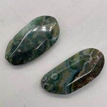 Load image into Gallery viewer, Ocean Jasper Old Stock Long Oval Beads| 45x22x6 to38x20x7mm| Blue, Gray| 2 Beads