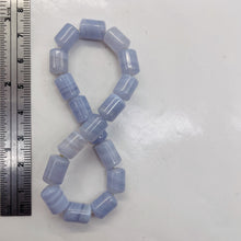 Load image into Gallery viewer, Blue Lace Agate 7" Strand Tube Beads| 10x7mm | Blue | 18 Beads |