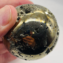 Load image into Gallery viewer, Pyrite Sphere Display Item | 384g | 2 1/4" | Golden | 1 Collector's Sphere |