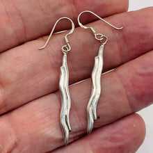Load image into Gallery viewer, Sterling Silver Unique Designer Dangle Earrings| 1 3/4" Long | Silver | 1 Pair |