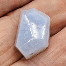 Load image into Gallery viewer, Chalcedony Druzy 17ct Designer Cut Pendant Bead | 22x13x9mm | Blue | 1 Bead |