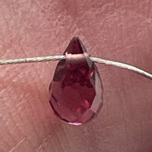 Load image into Gallery viewer, Merlot Zircon Gemstone .44 ct Briolette Bead | 5.1x3mm | Red | 1 Pendant Bead |