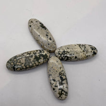 Load image into Gallery viewer, Ocean Jasper Speckled White Black Pendant Beads | 45x18x8mm | White Black | 4 |