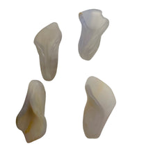 Load image into Gallery viewer, Chalcedony Carved Lily Flower Beads | 33x15x10 to 27x13x8mm| Light Lavender | 4|
