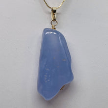 Load image into Gallery viewer, Blue Chalcedony 14K Gold Filled Stone Pendant | Blue | 1 3/4" Long | 1 Pendant |