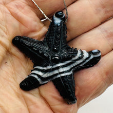 Load image into Gallery viewer, Stunning! Carved Sardonyx Starfish Pendant Bead | 60x57x11mm |