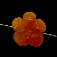 Load image into Gallery viewer, Plumeria! Carved Carnelian Hawaiian Flower Bead | Orange | 25x6mm | 1 Bead |