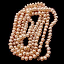 Load image into Gallery viewer, Fresh Water Pearl Knotted on Silk Round | 36" Long | Pink | 1 Necklace