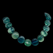 Load image into Gallery viewer, Rare Gem Quality Natural Blue Fluorite 15x8mm Coin Bead Strand | 27 Beads |