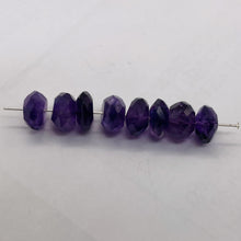 Load image into Gallery viewer, Amethyst Faceted Rondelle Bead Parcel | 8x5mm | Purple | 8 Beads |