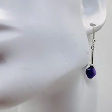 Load image into Gallery viewer, Lilac Faceted Amethyst Sterling Silver Dangle Earrings | 1 1/4" Long | 1 Pair |