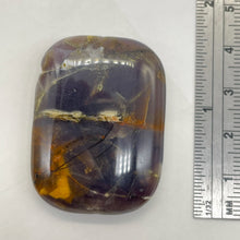 Load image into Gallery viewer, Purple Sage Plume Agate Rectangle Pendant Bead| 39x30x8mm | Purple, Bronze | 1 |