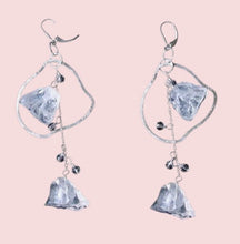 Load image into Gallery viewer, Designer Natural Clear Quartz 925 Sterling Silver Earrings 509109