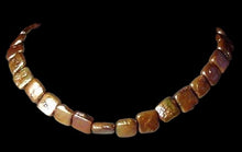 Load image into Gallery viewer, Rare Burning Bronze Square Coin FW Pearl Strand 105218