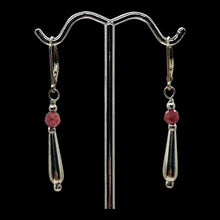 Load image into Gallery viewer, Glam Natural Purple-Red Sapphire & Silver Earrings 306618F