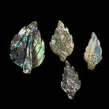 Load image into Gallery viewer, Two Beads of Shimmering Abalone Leaf Pendant Beads 004326A