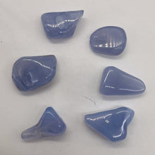 Load image into Gallery viewer, Blue Chalcedony 28g Nugget Pendant Beads | 24x20 - 20x16mm | Blue | 6 Beads |