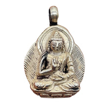 Load image into Gallery viewer, Sitting Sterling Silver Buddha Pendant | 1 1/4" Long | Silver | 1 Charm |