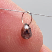 Load image into Gallery viewer, Champagne Diamond Faceted .41ct Briolette Bead | 5x3mm | Red Tint | 1 Bead |
