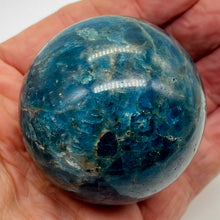 Load image into Gallery viewer, Apatite 323g Meditation Sphere | 2.32" | 58mm | Blue, White | 1 Display Specimen