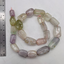 Load image into Gallery viewer, Kunzite 97G Flat Nugget Bead Strand | 23x12x10 to 13x10x9mm| Pink, Green, Clear|