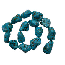 Load image into Gallery viewer, Turquoise Howlite Nugget Bead Strand 110171D