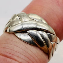 Load image into Gallery viewer, Woven 6 Band Sterling Silver Ring | Size 5 | Silver | 1 Ring |