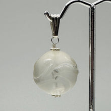 Load image into Gallery viewer, Dragon Carved Quartz Sphere Sterling Silver Pendant Necklace| 20mm| 1 1/4" long|