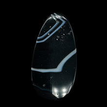 Load image into Gallery viewer, Sardonyx Designer Pendant Bead | Black, White | 64x33x6mm | 1 Bead |